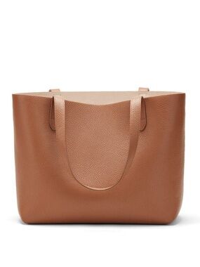 CUYANA Small Structured Tote Bag in Caramel